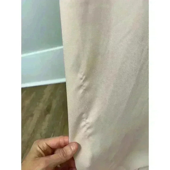 Show Me Your MuMu Hacienda Maxi Dress Off Shoulder Nude Chiffon Lined Size L - Picture 4 of 16